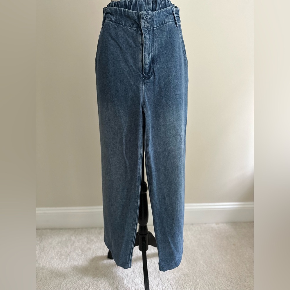 YFB Blue High-Waisted Wide Leg Denim Jeans